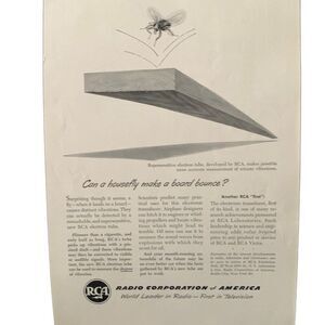 Vintage 1949 Radio Corporation of America RCA Housefly Ad Advertisement
